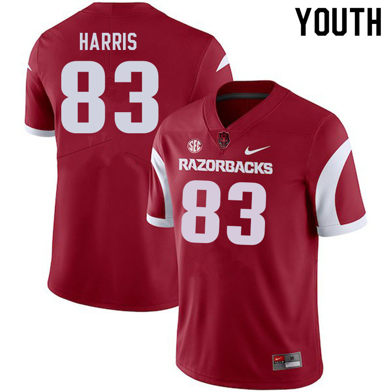 Youth #83 Chris Harris Arkansas Razorbacks College Football Jerseys Sale-Cardinal - Click Image to Close